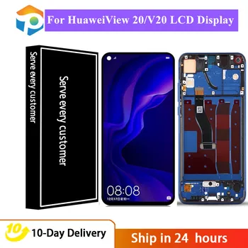 Originalni Razred AAA Za Huawei Honor V20 LCD Zaslon na Dotik Računalnike Zbora Za Čast Ogledati 20 Z Okvirjem 6.4 palčni