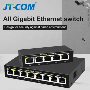 5/8Port Gigabitno Stikalo Ethernet Smart Preklopnik Visoko Performance1000Mbps Ethernet mrežno Stikalo RJ45 Zvezdišča Internet Splitter