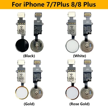 10 Kos Za IPhone 7 8 Plus ID Gumb Domov Prstnih Meni Vrniti Ključ Flex Kabel za Pametni telefon Zamenjava NI optični bralnik Prstnih odtisov