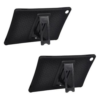 2X Za Lenovo Chromebook Duet Primeru 10.1 Palčni Tablični Silikonsko Ohišje Z Tablet Stojalo Funkcijo Zaščitna Primeru(Black)