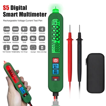 S5 Smart Digitalni Multimeter, Polnilne Napetosti tok Test Pero z Ozadja Live Wire Kondenzator Ohm Diode Hz Napetost Meter