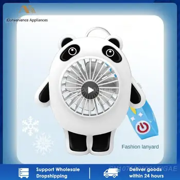 1~8PCS Panda Ljubitelj Visoke kakovosti Močan Motor Usb Ventilator Polnjenje Keychain Ključnih Verige Večnamensko Keychain Keychain Ventilator, Mini Fan