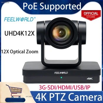 FEELWORLD UHD4K12X PTZ Kamere Sočasno 3G-SDI/HDMI/USB/IP Živo z 12x Optično Povečavo 4K@30fps PoE Podprto