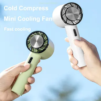 Mini USB Ventilator Zunanji Polprevodniških Hlajenje Hlajenje 2200mAh Baterija Brezžično Polnjenje Hladno Stiskanje Fan Ročni