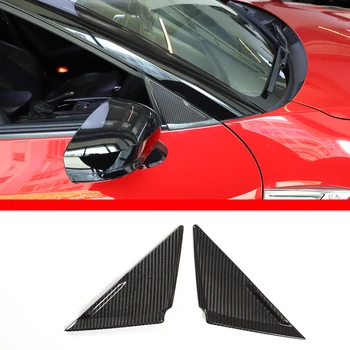 Za 2008-2016 Nissan GTR R35 pravi ogljikovih vlaken avto pred-steber trikotnik dekoracijo nalepke zunanja dekoracija dodatna oprema