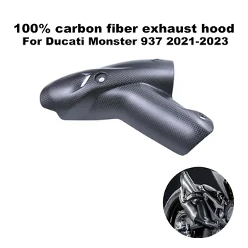 Primerna za Ducati Monster 937 2021-2023 Motocikel 100% 3K ogljikovih vlaken in izpušnih cevi zaščitni pokrov