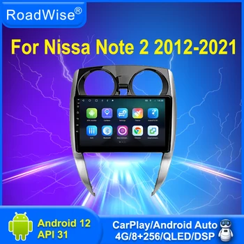 Roadwise 8+256 Android 12 avtoradio Za Nissan Note 2 E12 2012 - 2020 2021 Večpredstavnostna Carplay 4G Wifi GPS DVD DSP 2Din Autoradio