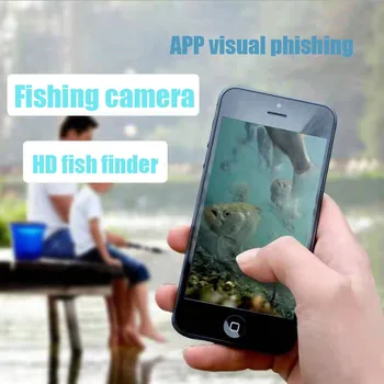 Podvodni fotoaparat s 5 milijoni slikovnih pik, visual ribolov WiFi povezavo, Telefon, tablični računalnik 8LED osvetljeni ribe finder Ribolov pribor