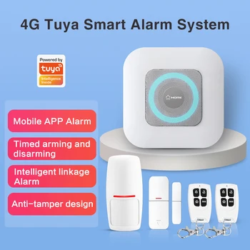 4G Tuya APLIKACIJO Smart Home Alarmni Sistem Protivlomni Alarmni Komplet Z Senzor Gibanja Vrata Stik