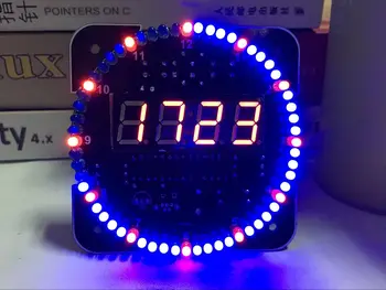 DIY elektronskih komplet led ura komplet digitalna cev Krog DS1302 svetlobni senzor za nadzor temperature DIY graditi komplet z ohišjem