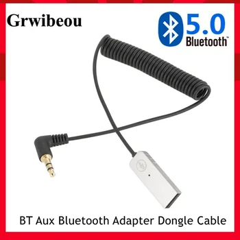 Grwibeou BT Aux vmesnik Bluetooth Dongle Kabel Za Avto, 3.5 mm Vtičnica Aux Bluetooth 5.0 4.2 Sprejemnik Zvočnikov Audio Glasba Oddajnik