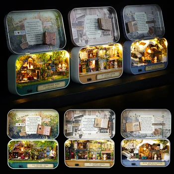 Polje Gledališče Lutke Pohištvo Miniaturne Igrače DIY Miniature Lutka Hiša Pohištvo Casa Igrače za Otroke, Darilo za Rojstni dan Q4