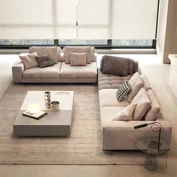 Dnevna soba pohištvo italijanske luksuzne italijanski vili velike oblikovalec high-end minimalističen krpo kavč