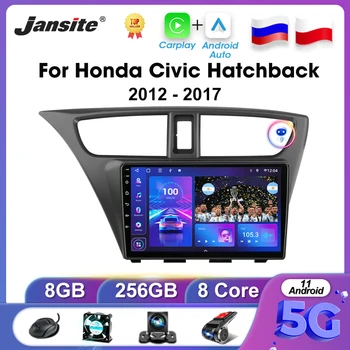 Jansite 2Din Android 11 Avtomobilski Stereo Radio Za Honda Civic Hatchback 2012-2017 8G+256G Multimedijski Predvajalnik Videa, Samodejno Carplay RDS AM