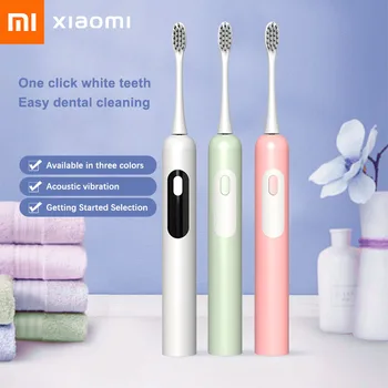 Xiaomi Pametna Električna zobna ščetka Ultrazvočno IPX7 USB Polnilne Zobno Ščetko 5 Način Smart Čas Whitener Sonic Teethbrush Nova