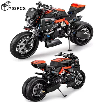 702PCS Tehnične MOC Ducati Diavel Motocikel gradniki Sestavi Motocikla, High Tech Vozila, Igrače, Darila Za Otroke, Fantje