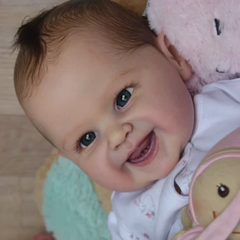 22-palčni Prerojeni Baby Doll 55 CM DIY Prerojeni Lutke Komplet z Telesu Oči Mehko Vinil Unpainted Nedokončane Lutka Del Pribor