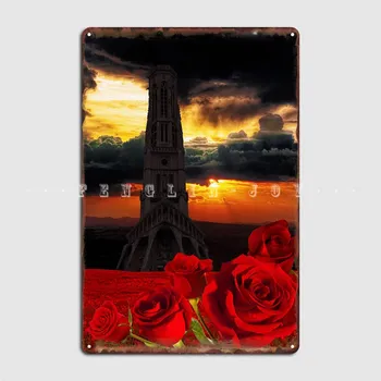 Temno Rose Stolp Kovinski Znak Kino Kuhinji Ustvarite Stenski Dekor Bar Jama Tin Prijavite Plakat