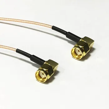 RP SMA moški ženski pin pravim kotom stikalo NS povratne SMA plug RA podaljšek kabel RG178 15 cm 6