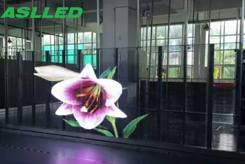 2019 Zaprtih Pregleden LED zaslon Transparentno steklo LED zaslon P3.91 W): 1000*H:500mm led zaslon LINSN LED DSIPLAY