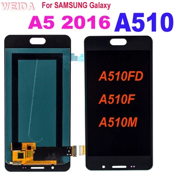 Za Samsung Galaxy A5 2016 A510 A510FD A510F A510M LCD-Zaslon, Zaslon na Dotik, Računalnike Skupščine Zamenjava za Samsung LCD A510