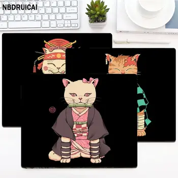 Samurai Mačka Gume Majhne Risank Anime Gaming Miška Ploščica Tipkovnica Miška Preproge Nemoteno Podjetje Pisarne Dodatki