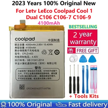Original CPLD-403 Pravi 4100mAh Baterija Za Letv LeEco Coolpad Cool1 Kul 1 Dvojno C106 C106-7 C106-9 mobilnega Telefona Baterije+Orodje