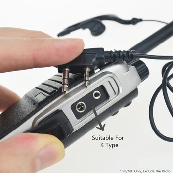 2 Pin Walkie-talkie Clip-on Mikrofon Mic z Oznako Objemka dvosmerna Radijska Zamenjavi Delov Zamenjava za Baofeng UV5R V2