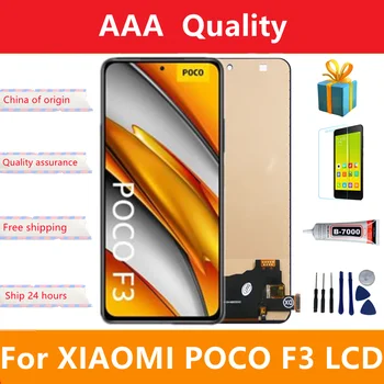 TFT Visoke Kakovosti Za Xiaomi POCO F3 Zaslon LCD, Zaslon na Dotik, Računalnike Nadomestni Deli z Okvirjem Za POCOF3 Zaslon M2012K11AG