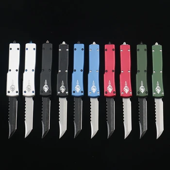 Mikro Mini X70 OTF Tech Nož Hellhound Noži D2 Rezilo 6061-T6 Letalstvo aluminijeve Zlitine Večerja Kuhinjski Nož
