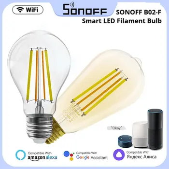SONOFF WiFi Smart Žarnice Žarnice E27 Sijalko B02F-ST64/A60 Zatemniti LED Žarnice Luči za eWelink APP Delo z Alexa GoogleHome