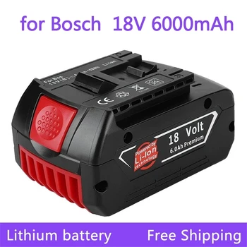 Nova Baterija 18V 6.0 Ah za Bosch Električni Vrtalnik 18V 6000mAh Polnilna Litij-ionska Baterija BAT609, BAT609G, BAT618, BAT618G, BAT614