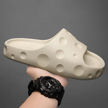 Poletje Nove Copate Moških 2023 Zaprtih Eva Visoko Mehko Dno Sandali Trend Strani Plaži Čevlji Copate Luksuzni Sandali