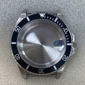 40 mm Watch primeru, Akril Povečevalno Steklo Črna/Zelena Aluminijasto Ploščo Univerzalno Za NH35/4R36/7S Gibanja