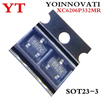 3000pcs/lot=1 Kolut XC6206P332MR (662K) 3.3 V/0.5 A SOT-23 SMD triode tranzistor