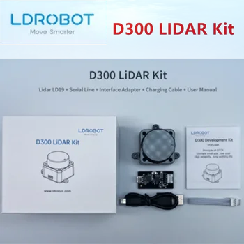 LDROBOT D300 Lidar Kit DTOF ROS robot SLAM Navigacijo, Pregledovanje Laser Radar Senzor za podporo ROS1 in ROS2 za uporabo v Zaprtih prostorih in na prostem