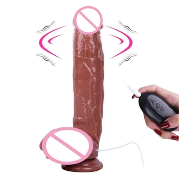 30 cm Realne opozarjanje z Vibrator z močnim Bedak Pravi glavice penisa in Postavljeno Moda Močno Multi Vibracije Odraslih Gay Igrače