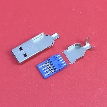 ChengHaoRan 1Piece DIY USB 3.0 moški priključek jack spajkanje tip vtičnice 3 v 1 za DIY USB 3.0 Kabel