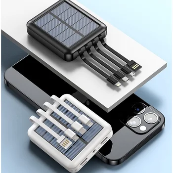 20000mAh Mini Sončne Energije Banke Prenosni Zunanji Polnilec Powerbank za iPhone 12 13 14 Pro Xiaomi Samsung Mini Powerbank