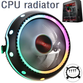 1set RGB 3Pin LED Ventilator CPU Hladilnik Hidravlični Ležaj 90 mm Tihi Ventilator Nizko Profil CPU Hladilnik Za procesor Intel 1156/1155/ AMD AM4 AM3 FM2