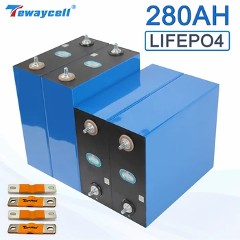 Tewaycell 3.2 V 280AH Lifepo4 Baterije Litij Železo Fosfat ponovno Polnjenje z Novo Celico za Avtodome Golf Voziček RV Čoln EU brez Davka
