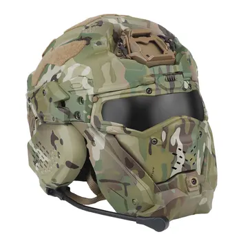 Taktični Napad Čelada II z Masko Slušalke Anti-Fog Fan Vojaške Lov Airsoft Čelada CS Paintball Poln Obraz Zaščitno opremo