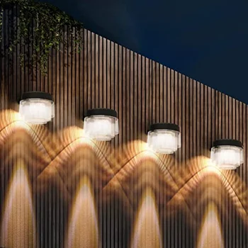 Sončna Zunanja Ograja Lučka Sončna Paluba vodoodporna LED Wall Lampdecoration Dvorišče, vhodna Vrata Vrt, Garaža Plavanje