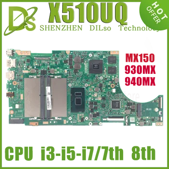 KEFU X510UNR Mainboard Za X510UF X510UA X510UQ S5100UR S5100U Prenosni računalnik z Matično ploščo W/I3 I5, I7-6. na 7. 930MX/940MX/MX150 100% Test
