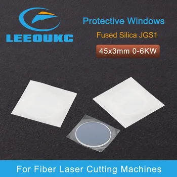 LEEOUKC 15pcs/veliko Visoko Kakovostnih Fiber Laser Windows Zaščitni Pokrov Strani 45*3 mm 71571308 Za Amada Vlaken Lasersko Rezanje 0-6000W
