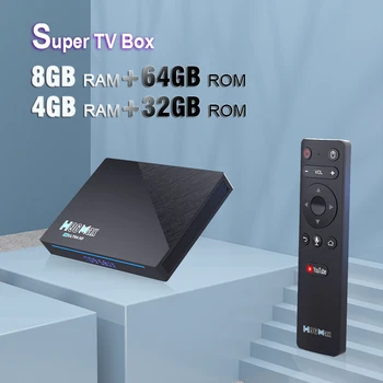 H96 MAX RK3566 Smart TV Box Android 11 8GB RAM 64GB 1080P 4K 8K 2.4 G/5 G Wifi 1000M Google Play, Youtube H96Max TVBOX Media Player