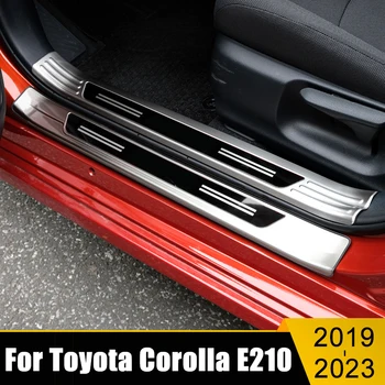 Nerjavno Vrata Avtomobila Polico Izvažajo Plošča Pokrov Dobrodošli Pedala Primeru Trim Za Toyota Corolla 2019 2020 2021 2022 2023 E210 Dodatki