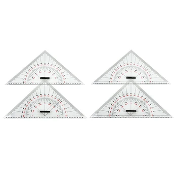 2X Tabla za Risanje Trikotnika Ravnilo Za Ladje Risba 300 mm obsežnih Trikotnik Ravnilo Za Merjenje Razdalje Poučevanje