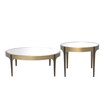 Po meri italijanski svetlobe luksuzni kaljeno steklo mizico kombinacija krog dnevna soba gospodinjstev majhno stanovanje čaj tabela