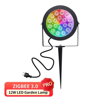 Zigbee Tuya Smart Vrt Lučka 18 Led RGB Prostem Nepremočljiva Svetlobe 12W Colorable Luči Zigbee 3.0 Travnik Pot Dekoracijo Jardin